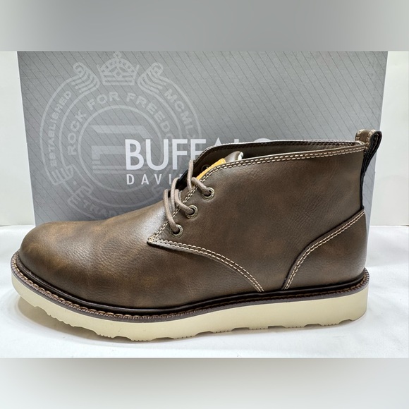 NEW Buffalo by David Bitton Metcalf Men’s Memory Foam Chukka Boot Brown 9-12 - Picture 7 of 8